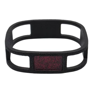 SIDE4 Bracelet – BasicPlus Edition in Matte Black (Carbon Black) and Deep Red Panel (Blood Red) – by DAD4DESIGN